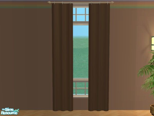 Sims 2 — Modern Bedroom Set - Chocolate Curtains 2 by lym — Part of my Modern Bedroom Set.
