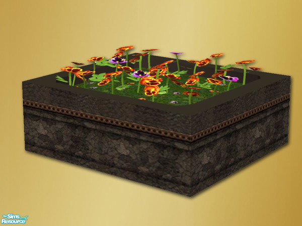 Sims 2 — Vista Patio - Dining - Flower Planter - Base - 02 by Shakeshaft — Part of a recolour set of my patio dining set