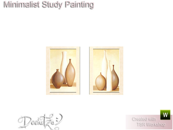 Sims 3 — Minimalist Study Painting by deeiutza — By deeiutza@TSR
