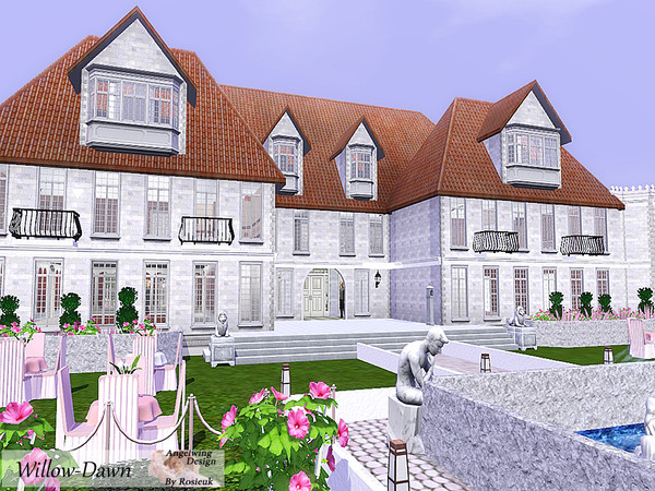 Sims 3 — Willow-Dawn by Rosieuk — Willow-Dawn This lovely home has a wonderful space and breath-taking gardens with a