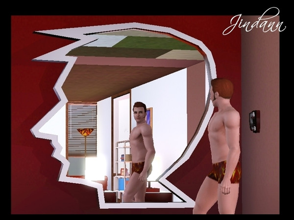 Sims 3 — Mirror Wall Male Shillouette by Jindann — This mirror is part of Moderno stuffs. TSRAA for TSR only. From