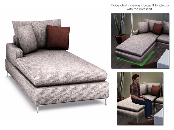 Sims 3 — Estacio Lounge Chair by sim_man123 — A modern lounge chair for the unadorned sim. Made by sim_man123 from TSR.