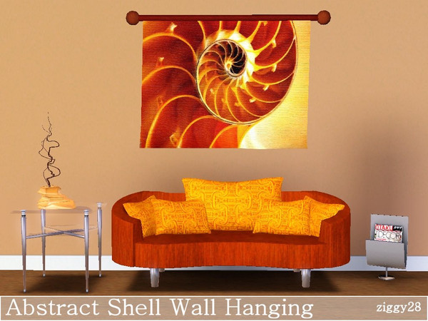 Sims 3 — Abstract Shell Wall Hanging by ziggy28 — Abstract Shell Wall Hanging. A very beautiful abstract shell in warm