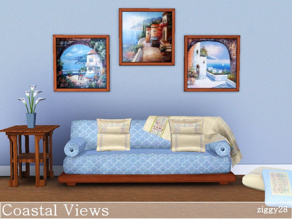 Sims 3 — Coastal Views by ziggy28 — Coastal Views a set of three very pretty little paintings with coastal views by