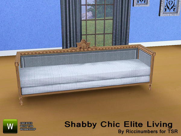 Sims 3 — Elite Shabby Chic Sofa by TheNumbersWoman — The elite side of Shabby Chic all restored and pricey for the Sims