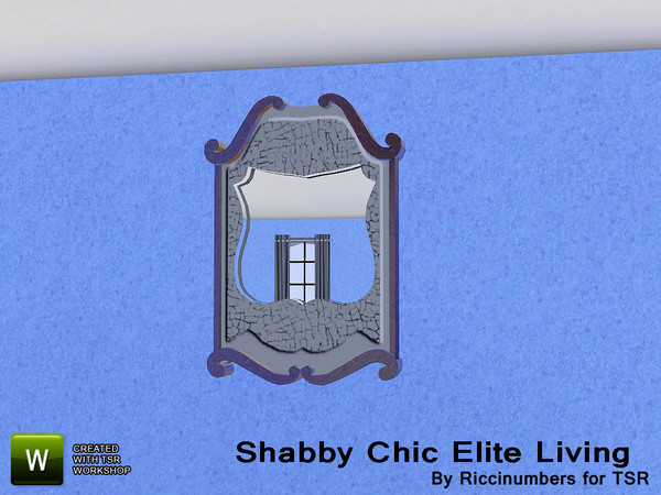 Sims 3 — Shabby Chic Elite Living Mirror by TheNumbersWoman — For the discerning Sim that chooses to recycle in style. By