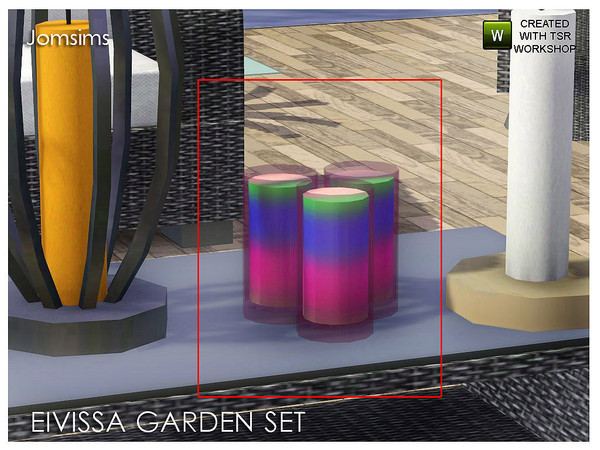 Sims 3 — deco cocktail eivissa garden set by jomsims — deco for table eivissa garden set