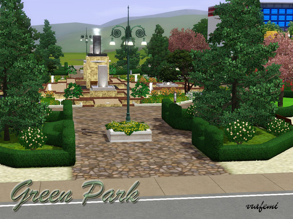 Sims 3 — Green park by rrafemi2 — Green Park is a large park where all the sims will have a pleasant time. Children can