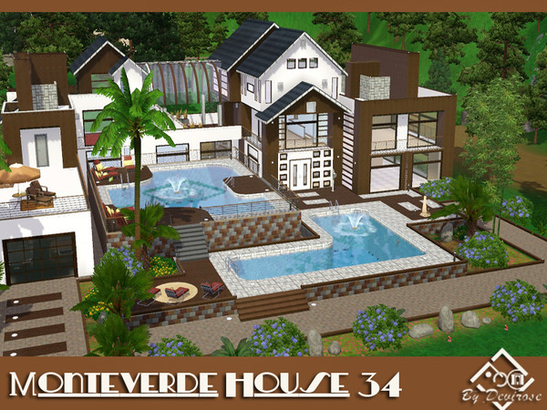 Sims 3 — Monteverde House 34 by Devirose — A Modern home, extremely articulate, alternative, solid. Large swimming pools