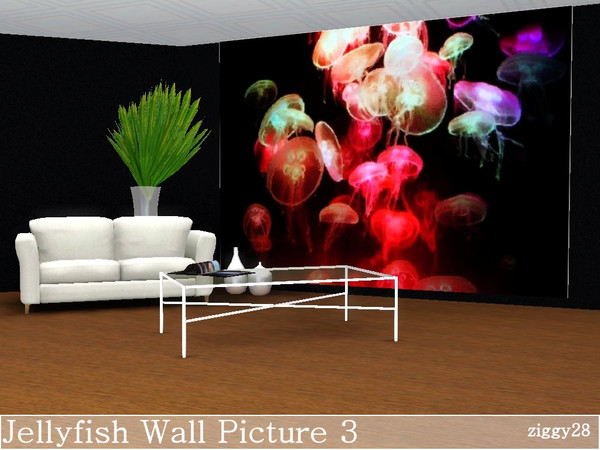 Sims 3 — Jellyfish Wall Picture 3 by ziggy28 — Jellyfish Wall Picture 3 in a set of 3. Custom mesh by Pralinesims, used