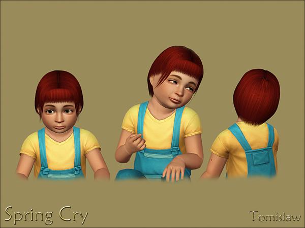 Sims 3 — Toddler Hair ~ Spring Cry by Tomislaw — Resized Adult version of this hairstyle for Your little Simmies. :)