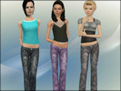 Sims 3 — Flower Print Denims *Teen* by Precious_Sims — Teen jeans with floral print,recolorable.For everyday wear