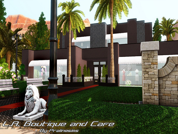 Sims 3 — L.A. Boutique and Cafe by Pralinesims — EP's required: World Adventures Ambitions Late Night Generations Pets