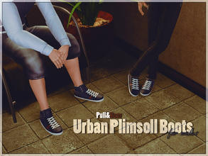 Sims 3 — Urban Plimsoll Boots by Kiolometro — Men's shoes brand Pull &amp; Bear. Really existing. Four channels