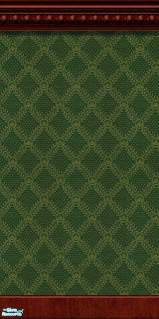 Sims 2 — Plain Wall Green Diamond by Henwen — A wall perfect for the interior of your haunted houses.