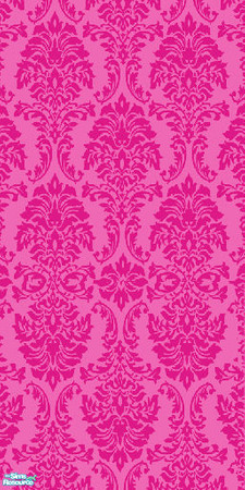 Sims 2 — Pink Damask by Roboty — A modern European wallpapering for your sim\'s house to covered with. Made by Roboty