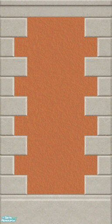 Sims 2 — Sunset Stucco Wall by Helenloki — Sunset stucco wall with quoining to match one of my existing walls.