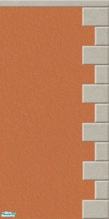 Sims 2 — Sunset Stucco Wall by Helenloki — Sunset stucco wall with quoining to match one of my existing walls.