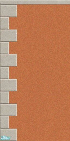 Sims 2 — Sunset Stucco Wall by Helenloki — Sunset stucco wall with quoining to match one of my existing walls.