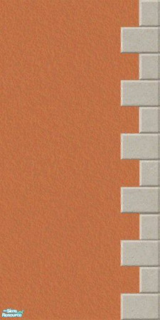 Sims 2 — Sunset Stucco Wall by Helenloki — Sunset stucco wall with quoining to match one of my existing walls.