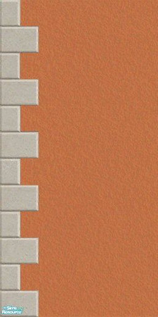 Sims 2 — Sunset Stucco Wall by Helenloki — Sunset stucco wall with quoining to match one of my existing walls.
