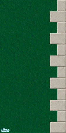 Sims 2 — Dark Green Stucco Wall by Helenloki — Dark green stucco wall with quoining.