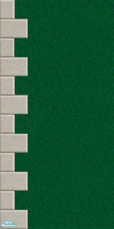 Sims 2 — Dark Green Stucco Wall by Helenloki — Dark green stucco wall with quoining.