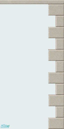 Sims 2 — Maxis Match Paste Stucco Wall by Helenloki — Maxis Match Paste Stucco Wall with Quoining.