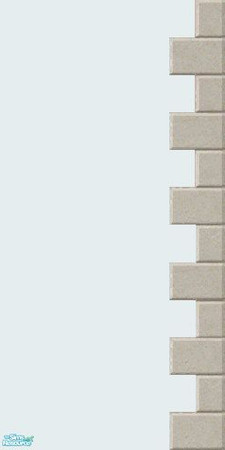 Sims 2 — Maxis Match Paste Stucco Wall by Helenloki — Maxis Match Paste Stucco Wall with Quoining.