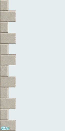 Sims 2 — Maxis Match Paste Stucco Wall by Helenloki — Maxis Match Paste Stucco Wall with Quoining.