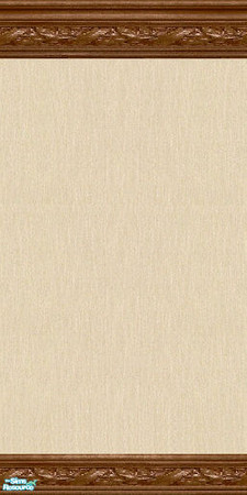 Sims 2 — jsf2Walnut2Cream by jsf — Heavily carved, walnut mouldings hold a basic, lightly textured, cream colored
