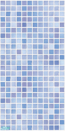 Sims 2 — Blue Mosaic Wall #2 by Hanefcik — Do you want to give Your Sims\' bathrooms a unique yet modern look? Buy this
