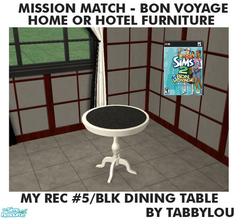 Sims 2 — TL - MM BonVoyage HOH Furniture Rec05B DiningTable by TabbyLou — Dining Table for Recolor of Bon Voyage