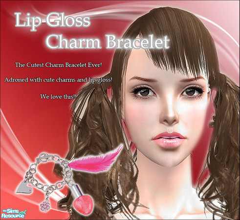 Sims 2 — Lip Gloss Charm Bracelet by monkey6758 — Comes in 5 colors