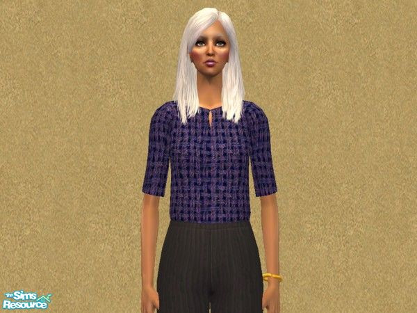 Sims 2 — Basic Blouse - Purple Weave by Magical Metamorphosis — Please do not re-upload.
