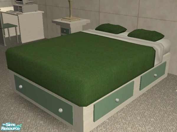 Sims 2 — Platform Bedroom (Light Wood) - Bedding by EarthGoddess54 — Part of the Platform Bedroom in Light Wood set.