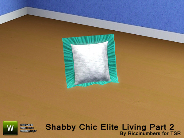 Sims 3 — Shabby Chic Elite Living Two Ruffled Pillow by TheNumbersWoman — For the discerning Sim that chooses to recycle
