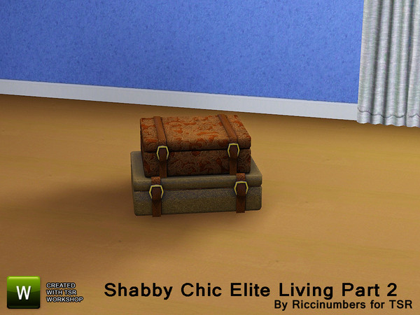 Sims 3 — Shabby Chic Elite Living Two Suit Cases by TheNumbersWoman — For the discerning Sim that chooses to recycle in