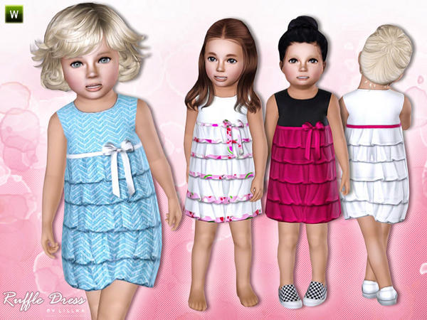 The Sims Resource Toddler Ruffle Dress