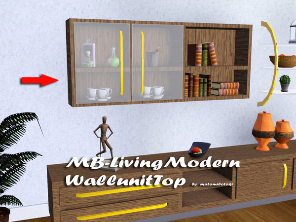 Sims 3 — MB-LivingModernWallunitTop by matomibotaki — MB-LivingModernWallunitTop with glass, matching hanging wallunit to