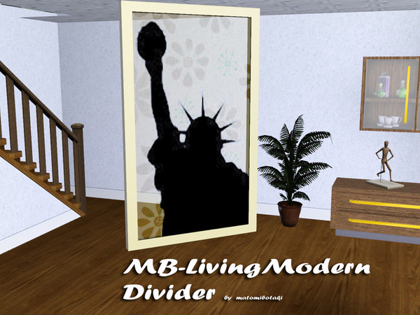 Sims 3 — MB-LivingModernDivider by matomibotaki — MB-LivingModernDivider, stylish divider with recolorable frame and