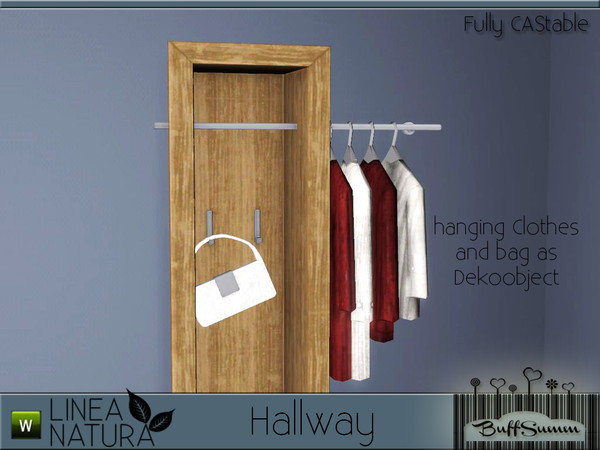 Sims 3 — Linea Natura Hallway Deko Shelf by BuffSumm — Part of the *Linea Natura Series - Hallway* ***TSRAA***