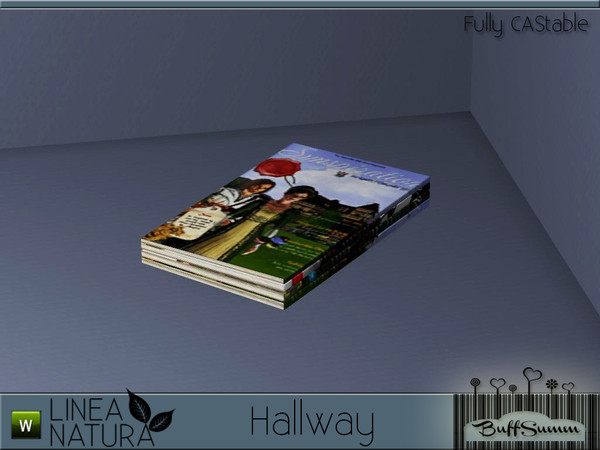 Sims 3 — Linea Natura Hallway Magazine Stack by BuffSumm — Part of the *Linea Natura Series - Hallway* ***TSRAA***