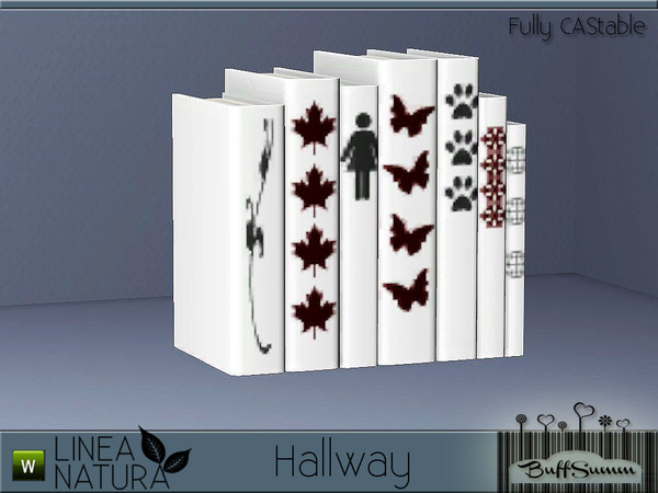 Sims 3 — Linea Natura Hallway Books by BuffSumm — Part of the *Linea Natura Series - Hallway* ***TSRAA***