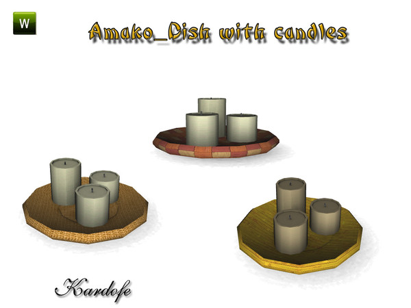 Sims 3 — kar_Amako_Dish with candles by kardofe — Dish with candles by kardofe
