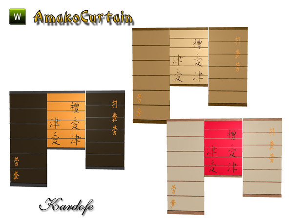 Sims 3 — kar_AmakoCurtain by kardofe — Japanese blind by kardofe