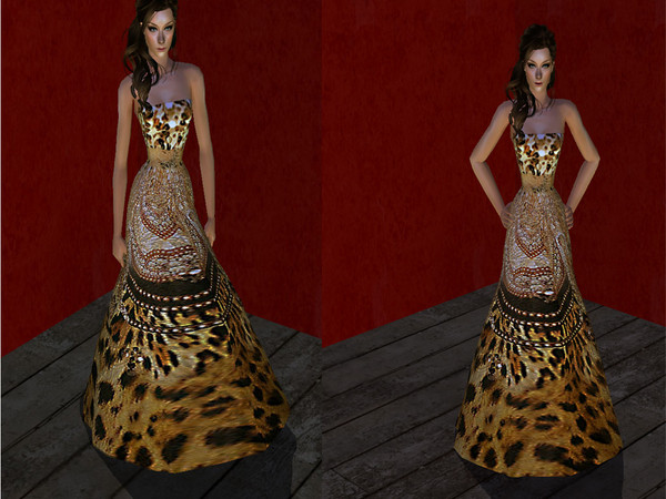 Sims 2 — Gold Gown by tabzfrench2 — Gold Gown made by me. You will need the mesh from Sims2cri.com