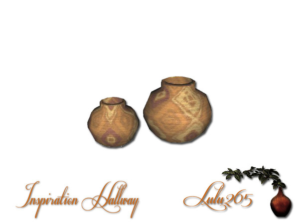 Sims 3 — Inspiration Hallway Decor Pot Duo by Lulu265 — Part of the *Free* Inspiration Hallway Fully CAStable Please do