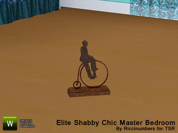 Sims 3 — Shabby Chic Elite Master Bedroom Bike Man by TheNumbersWoman — For the discerning Sim that chooses to recycle in