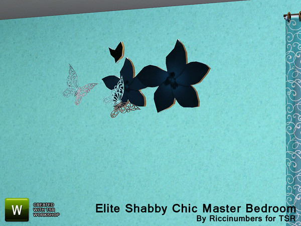 Sims 3 — Shabby Chic Elite Master Bedroom Wall Art by TheNumbersWoman — For the discerning Sim that chooses to recycle in